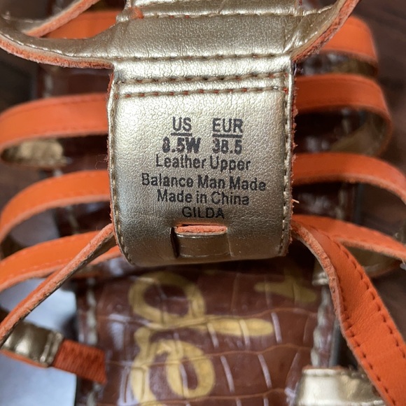 Sam Edelman Gilda sandals size 8.5 orange - Picture 4 of 5